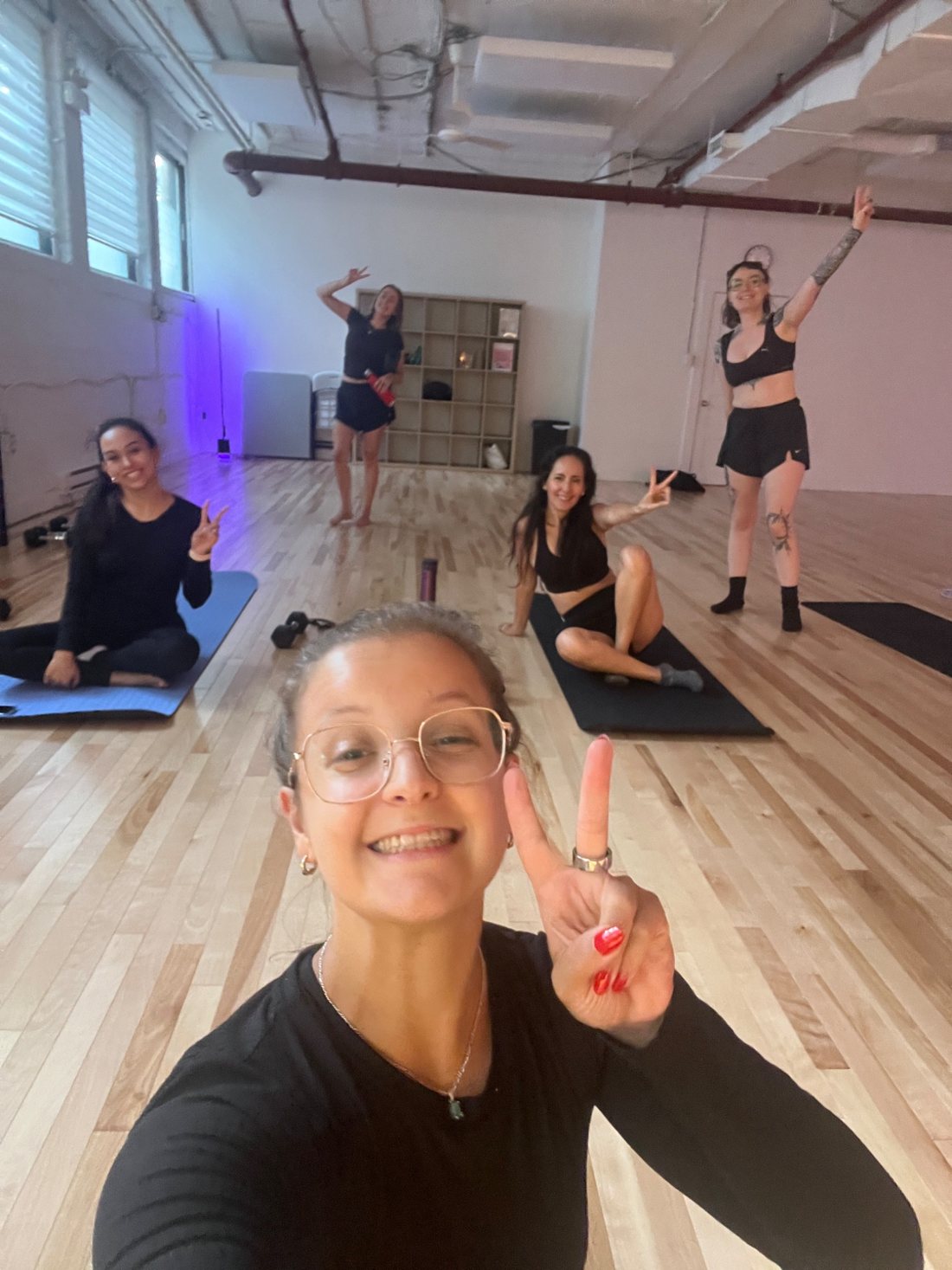 Selfie de groupe après un cours
